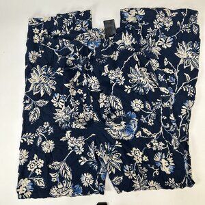 H&M Navy/Blue Patterned Pants, Size 2